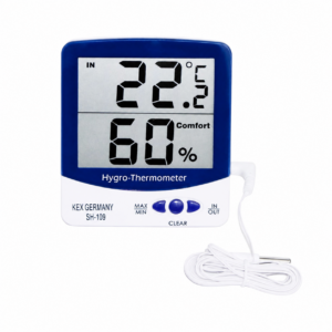 Termohigrómetro KEX Germany SH-109 con sonda externa y pantalla digital